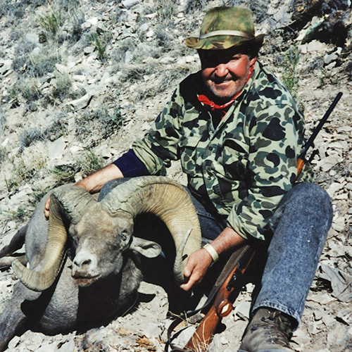 Bernie with his 1994 desert sheep that completed his first FNAWS
